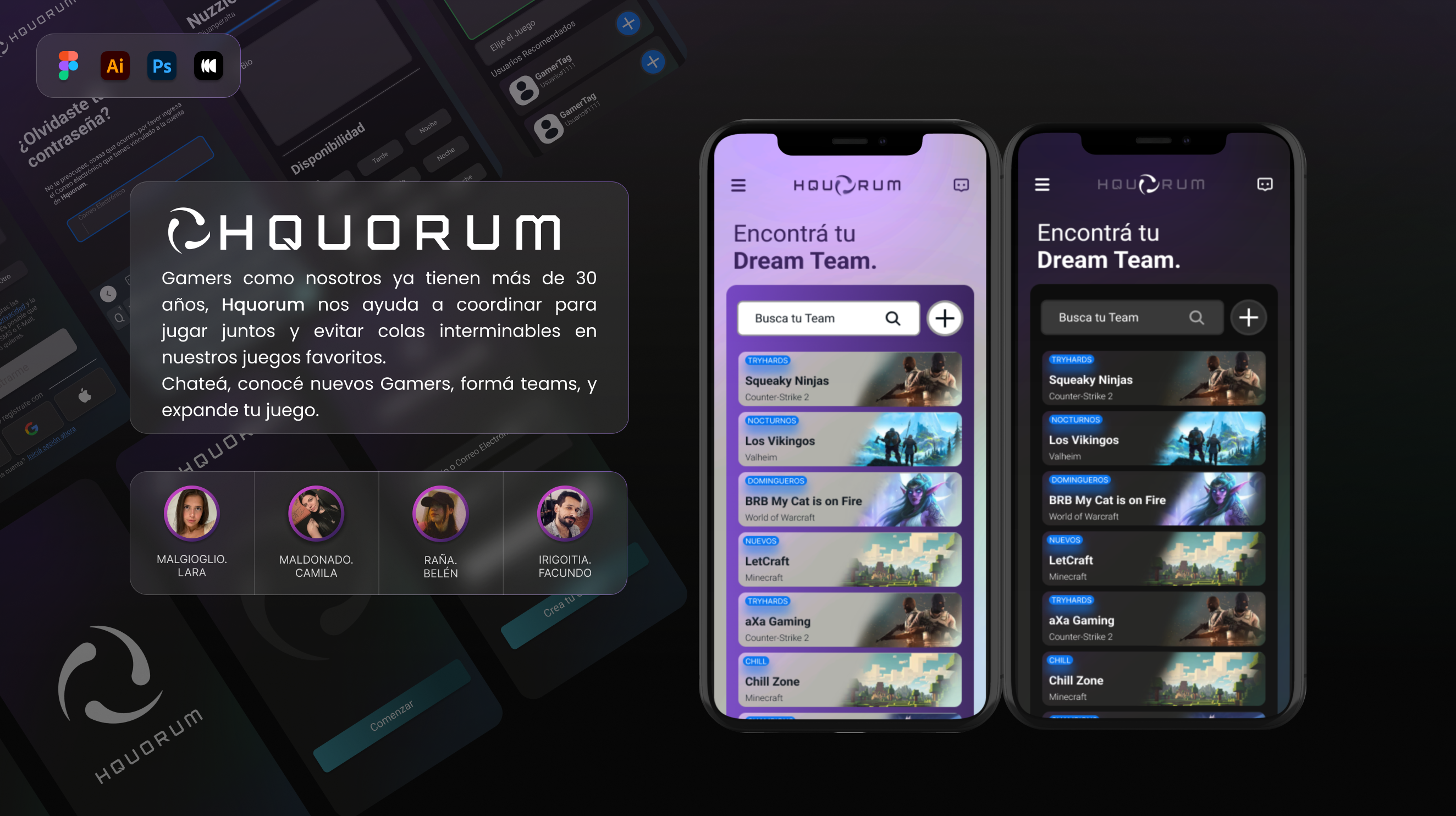 hquorum maqueta de aplicación